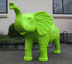 Artificial polyresin elephant statue for garden decoration